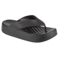 Japonki damskie Crocs C4617. Czarne klapki Crocs, bez wzorów, z materiału, bez obcasa. Za 222.00 zł.