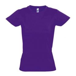 Koszulka Imperial Dla Kobiet. Fioletowe bluzki SOL'S, m, bez wzorów, sportowe, bez kołnierzyka, bez ramiączek. Za 38.99 zł.