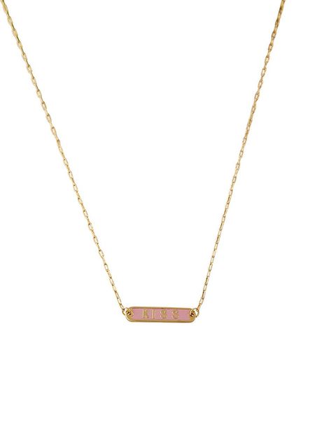Design Letters Pozłacany naszyjnik "Kiss" - dł. 45 cm rozmiar: onesize. Różowe naszyjniki Design Letters, pozłacane. Za 122.09 zł.