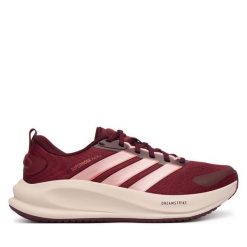 Buty do biegania adidas. Czerwone obuwie sportowe Adidas, bez zapięcia, do biegania. Za 399.99 zł.