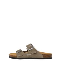 Sandały damskie Pepe Jeans Oban. Brązowe sandały Pepe Jeans, bez wzorów, z jeansu, bez obcasa, bez zapięcia. W wyprzedaży za 274.00 zł.