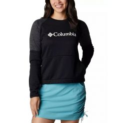 Bluza dresowa turystyczna damska Columbia Windgates Crew. Czarne bluzy Columbia, xs, bez wzorów, z dresówki, bez kaptura. W wyprzedaży za 279.00 zł.