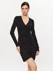 Pinko Sukienka koktajlowa 102057 A17I Czarny Slim Fit. Czarne sukienki Pinko, xs, bez wzorów, z wiskozy, wizytowe, bez kołnierzyka, bez ramiączek. Za 739.99 zł.