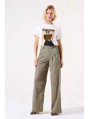 Garcia Spodnie w kolorze khaki rozmiar: L. Brązowe spodnie materiałowe Garcia, na co dzień, l, bez wzorów, z bawełny, z podwyższonym stanem. Za 126.99 zł.