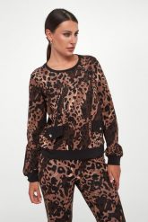 Bluza damska w panterkę LIU JO. Bluzy Liu Jo, s, bez wzorów, bez kaptura. Za 589.00 zł.