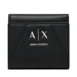 Portfel Armani Exchange. Czarne portfele Armani Exchange, bez wzorów. Za 269.99 zł.