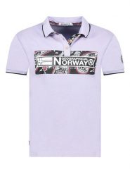 Geographical Norway Koszulka polo w kolorze fioletowym rozmiar: XXL. Różowe koszulki polo Geographical Norway, xxl, bez wzorów, z bawełny, bez kołnierzyka, bez ramiączek. Za 83.42 zł.