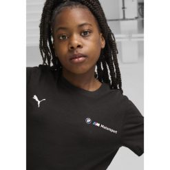 Młodzieżowa koszulka BMW M Motorsport ESS+ z logo PUMA Black. Czarna koszulki sportowe Puma, bez wzorów, bez ramiączek. Za 129.00 zł.