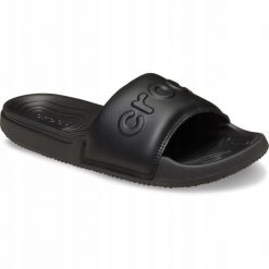 Klapki Dla Dorosłych Crocs All Day Slide. Czerwone klapki Crocs, bez wzorów, z materiału, bez obcasa. Za 139.99 zł.