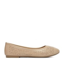 Baleriny JENNY. Brązowe baleriny Jenny, bez wzorów, bez obcasa. Za 59.99 zł.