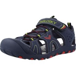 Sandały PABLOSKY 985920P Niebieski. Niebieskie sandały PABLOSKY, bez wzorów, z syntetyku, sportowe, bez obcasa, bez zapięcia. Za 189.99 zł.