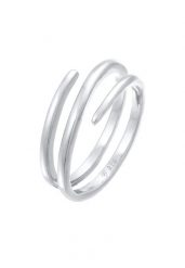 Elli Damski Statement filigranowy zawijany w srebrze 925 Sterling Silver Pierścionki 1 ct. Szare pierścionki Elli, srebrne. Za 263.99 zł.