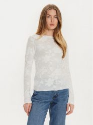 Gina Tricot Bluzka 89120 Biały Slim Fit. Białe bluzki Gina Tricot, xs, bez wzorów, z syntetyku, bez kołnierzyka, bez ramiączek. Za 79.99 zł.