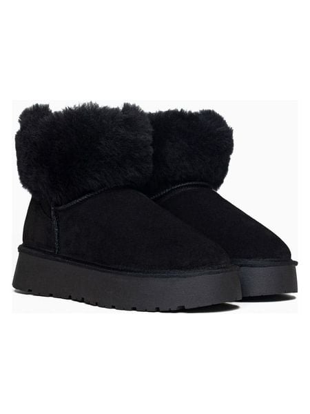 NICEBAY Skórzane botki zimowe "Freya" w kolorze czarnym rozmiar: 37. Czarne botki NICEBAY, na zimę, bez wzorów, z materiału, bez obcasa, bez zapięcia. Za 224.95 zł.