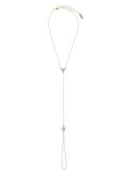 Otazu Pozłacana bransoletka z kryształami Swarovski na kostkę rozmiar: onesize. Żółte bransoletki Otazu, z kryształem, pozłacane. Za 29.95 zł.
