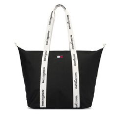 Torebka Tommy Hilfiger. Czarne shopper TOMMY HILFIGER, bez wzorów, bez dodatków. Za 329.99 zł.