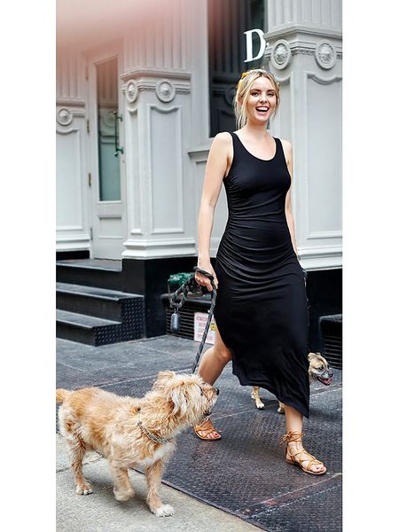 LA Angels Sukienka w kolorze czarnym rozmiar: L. Czarne sukienki LA Angels, l, bez wzorów, bez kołnierzyka, bez ramiączek, maxi. Za 132.36 zł.