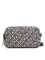 Tommy Hilfiger Torebka Th Jacquard Camera Bag AW0AW17443 Granatowy. Niebieskie listonoszki TOMMY HILFIGER, bez wzorów, z materiału, bez dodatków. Za 519.99 zł.