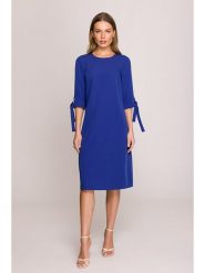 Stylove Sukienka w kolorze niebieskim rozmiar: L. Niebieskie sukienki Stylove, na co dzień, l, bez wzorów, bez kołnierzyka, bez ramiączek, midi, proste. Za 244.45 zł.