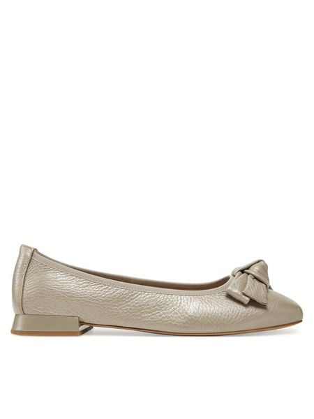 Caprice Baleriny 9-22105-42 Szary. Szare baleriny Caprice, bez wzorów, ze skóry, bez obcasa. Za 259.99 zł.