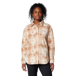 Kurtka sportowa damska Columbia Benton Springs Fleece Shirt Jacket II. Brązowe kurtki sportowe Columbia, m, bez wzorów, z poliesteru, bez kaptura, trekkingowe. Za 393.00 zł.