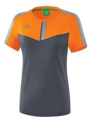 Erima Koszulka sportowa "Squad" w kolorze pomarańczowo-antracytowym rozmiar: 40. Czarne koszulki sportowe Erima, bez wzorów, z materiału, bez ramiączek, outdoorowe. Za 79.59 zł.