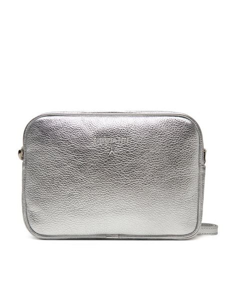 Patrizia Pepe Torebka 8B8985/L138-S298 Srebrny. Szare listonoszki Patrizia Pepe, bez wzorów, ze skóry, bez dodatków. Za 549.99 zł.