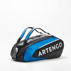 Torba do tenisa Thermobag Artengo XL PRO na 12 rakiet Spin. Czarne torby na ramię ARTENGO, bez wzorów, z materiału, sportowe, na ramię, duże, bez dodatków. W wyprzedaży za 169.99 zł.