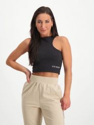 Steve Madden Top sportowy "Iamara" w kolorze czarnym rozmiar: L. Czarne koszulki sportowe Steve Madden, bez wzorów, z materiału, bez ramiączek, outdoorowe. Za 61.60 zł.