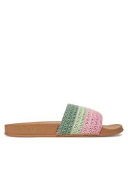 Roxy Klapki ARJL101232 Zielony. Zielone klapki Roxy, bez wzorów, z materiału, bez obcasa. Za 99.99 zł.