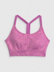 4F Biustonosz treningowy z niskim wsparciem - różowy XL/XXL. Czerwone bielizna sportowa 4f, xl, bez wzorów, z dzianiny. Za 119.99 zł.