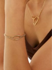 Calvin Klein Bransoletka 35000358 Złoty. Żółte bransoletki Calvin Klein, metalowe. Za 319.99 zł.