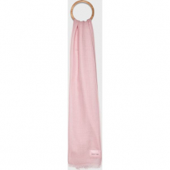 Calvin Klein - Szal. Czerwone szaliki Calvin Klein, bez wzorów, z dzianiny. W wyprzedaży za 129.90 zł.