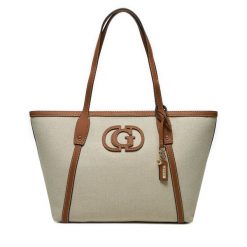 Torebka Guess. Brązowe shopper Guess, z aplikacjami, bez dodatków. Za 489.99 zł.
