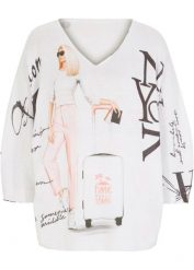 Sweter. Białe golfy bonprix, na lato, bez wzorów, bez ramiączek. Za 144.99 zł.