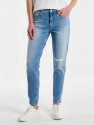 BIG STAR Dżinsy - Tapered fit - w kolorze błękitnym rozmiar: W33/L32. Niebieskie jeansy Big Star, l, z aplikacjami. Za 150.02 zł.