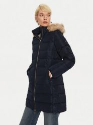 Tommy Hilfiger Płaszcz zimowy Heritage WW0WW43234 Granatowy Regular Fit. Niebieskie płaszcze TOMMY HILFIGER, na zimę, xxs, bez wzorów, z syntetyku, bez kaptura. Za 1,009.00 zł.
