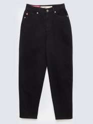 BIG STAR Dżinsy "Silla" - Mom fit - w kolorze czarnym rozmiar: W33/L30. Czarne jeansy Big Star, l, z aplikacjami. Za 194.15 zł.