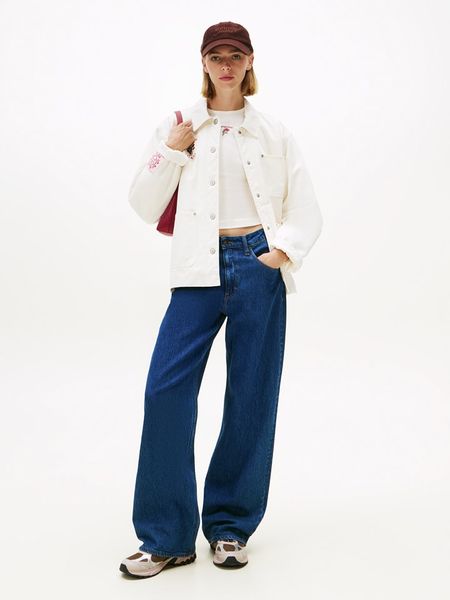 TOMMY JEANS Dżinsy - Comfort fit - w kolorze granatowym rozmiar: W31/L32. Niebieskie jeansy Tommy Jeans, l, z aplikacjami. Za 271.03 zł.