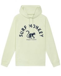 Bluza bawełny organicznej –zakrzywione logo –kapturem /dla dorosłych (limonkowa). Zielone bluzy sportowe SURF MONKEY, uniwersalny, bez wzorów, z bawełny, z kapturem. Za 345.00 zł.