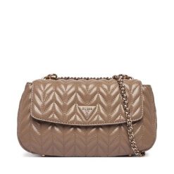 Torebka Guess. Brązowe listonoszki Guess, z aplikacjami, bez dodatków. Za 699.99 zł.