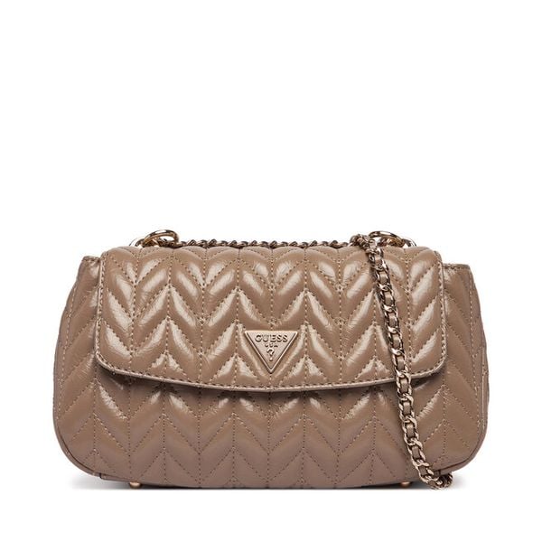 Torebka Guess. Brązowe listonoszki Guess, z aplikacjami, bez dodatków. Za 408.99 zł.