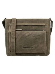 HIDE & STITCHES Skórzana torebka "Idaho" w kolorze khaki - 27 x 23 x 7 cm rozmiar: onesize. Zielone torby na ramię HIDE & STITCHES, bez wzorów, z materiału, na ramię, bez dodatków. Za 217.99 zł.