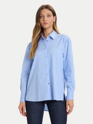 Morgan Koszula 252-CRAY Niebieski Loose Fit. Niebieskie koszule Morgan, bez wzorów, z bawełny, bez kołnierzyka, bez ramiączek. Za 329.99 zł.