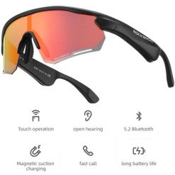 Okulary rowerowe polaryzacyjne UV400 z bluetooth i głośnikami ROCKBROS BT. Okulary przeciwsłoneczne ROCKBROS, bez wzorów, sportowe. Za 248.00 zł.