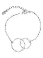 MOODE Bransoletka "Kelly" z elementami ozdobnymi rozmiar: onesize. Szare bransoletki MOODE, ze stali. Za 39.99 zł.