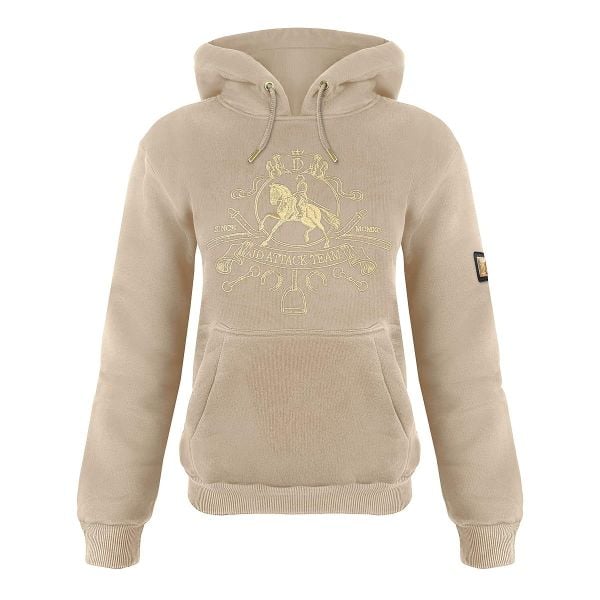 Bluza jeździecka JD ATTACK Royal. Brązowe bluzy JD ATTACK, l, bez wzorów, z bawełny, z kapturem. Za 229.00 zł.