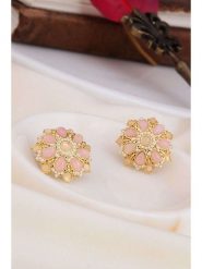 Pierres delicates Pozłacane kolczyki z kwarcem różowym rozmiar: onesize. Różowe kolczyki Pierres delicates, z kwarcem, pozłacane. Za 69.99 zł.