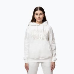 Bluza damska Pitbull Fiora Hooded. Białe bluzy sportowe PITBULL, m, bez wzorów, z bawełny, bez kaptura. Za 189.99 zł.