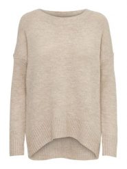 ONLY Sweter "Nanjing" w kolorze beżowym rozmiar: S. Brązowe swetry Only, s, bez wzorów, bez ramiączek. Za 99.45 zł.
